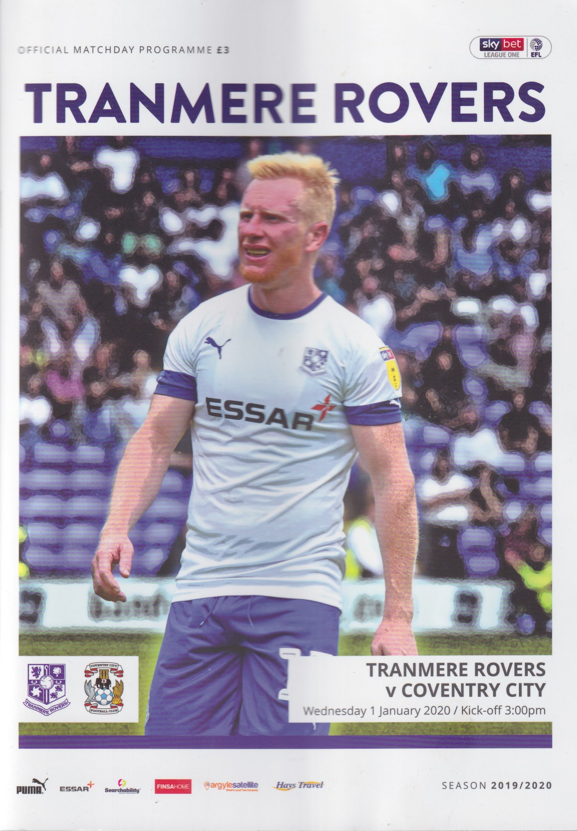 Tranmere Rovers v Coventry City match programme
